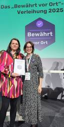 Susanne Neupert (l.) und Anna Lena Hemmer sind Integrationskoordinatorinnen in der Migrationsagentur Burgenlandkreis