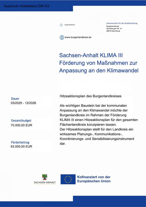 Plakat Hitzeaktionsplan des Burgenlandkreises kofinanziert EU plakat hitzeaktionsplan des burgenlandkreises kofinanziert eu