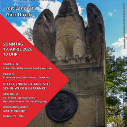 zusammen wandern post mit scharnhorst denkmal