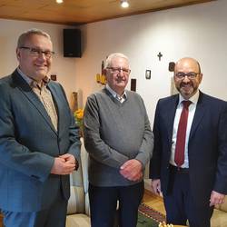 Altlandrat Stefan Wörner 80 Jahre Foto Überraschungsbesuch Altlandrat Wörner