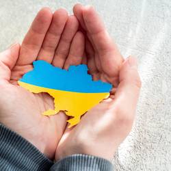 Keine Versorgungslücken beim Rechtskreiswechsel im Burgenlandkreis hands holding national flag of ukraine in the shap 2022 03 29 23 49 47 utc