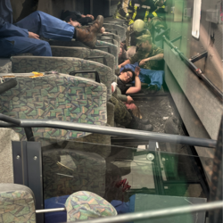 Darsteller im Bus simulieren einen Unfall © Pressestelle Burgenlandkreis design ohne titel 1