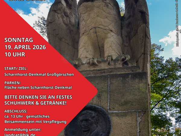 zusammen wandern post mit scharnhorst denkmal